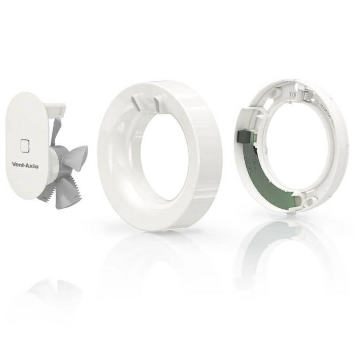 Svara - Keuken- en badkamerventilator - App gestuurd met vochtsensor, licht schakelaar en timer - wit